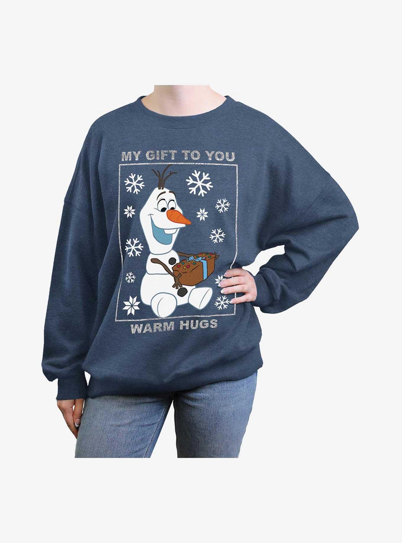 Frozen Olaf Warm Hugs Womens Oversized Sweatshirt, , hi-res