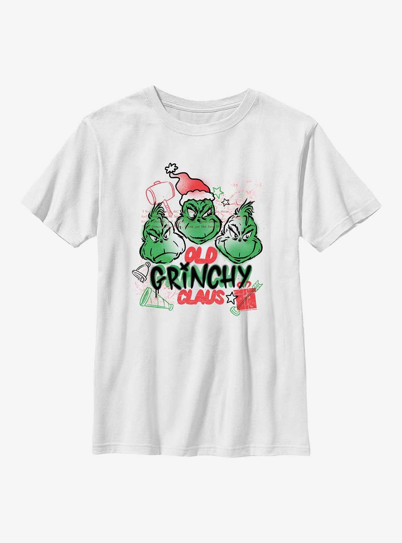 Dr Seuss Grinchy Claus Youth T-Shirt, , hi-res