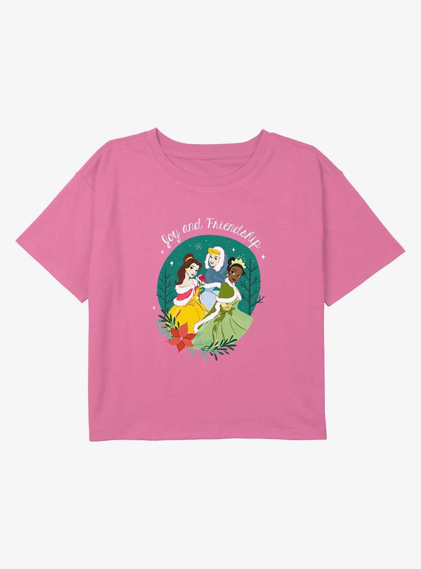 Disney Princesses Joy And Friendship Youth Girls Boxy Crop T-Shirt, , hi-res