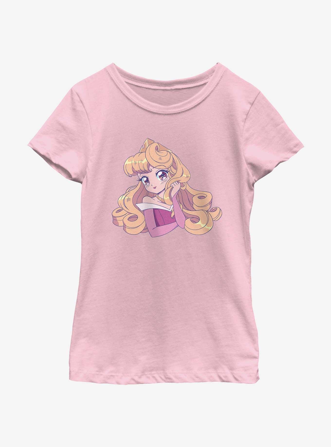 Disney Sleeping Beauty Cute Aurora Manga Version Youth Girls T-Shirt, , hi-res