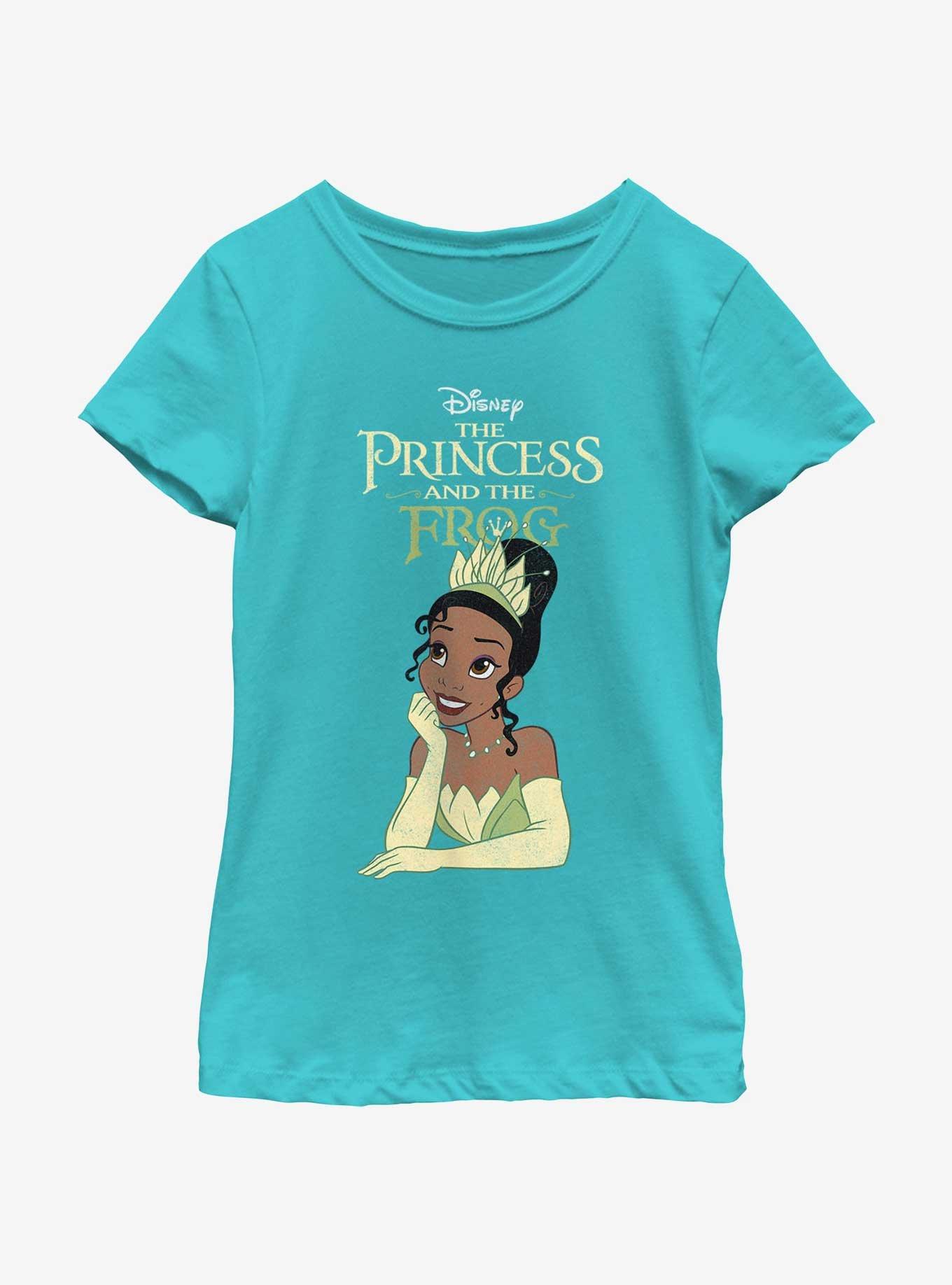 Disney The Princess and the Frog Tiana With Logo Youth Girls T-Shirt, TAHI BLUE, hi-res