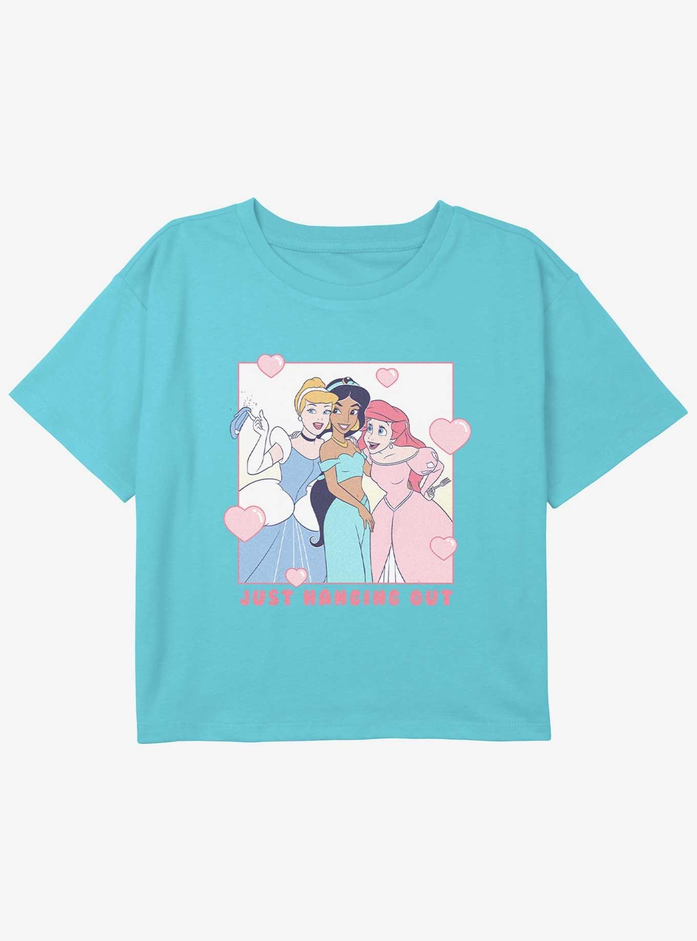 Disney Princesses Just Hanging Princess Youth Girls Boxy Crop T-Shirt, , hi-res