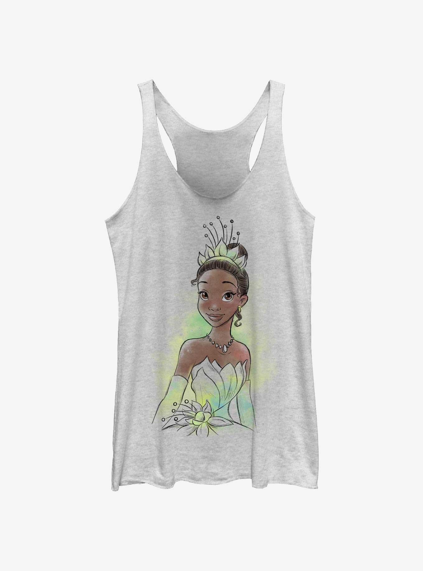 Disney The Princess and the Frog Tiana Sketch Womens Tank, WHITE HTR, hi-res