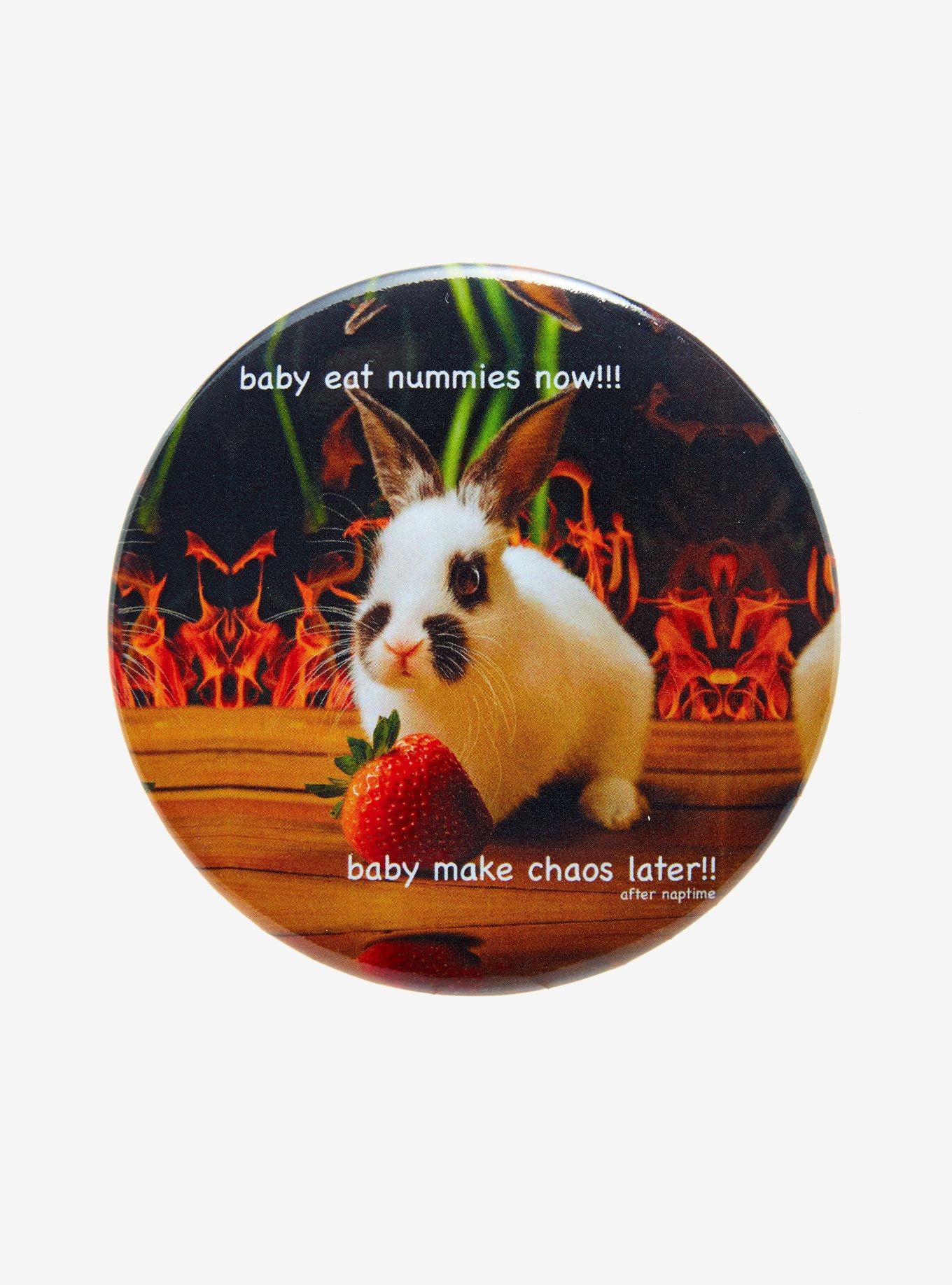 Baby Bunny Chaos 3 Inch Button, , hi-res