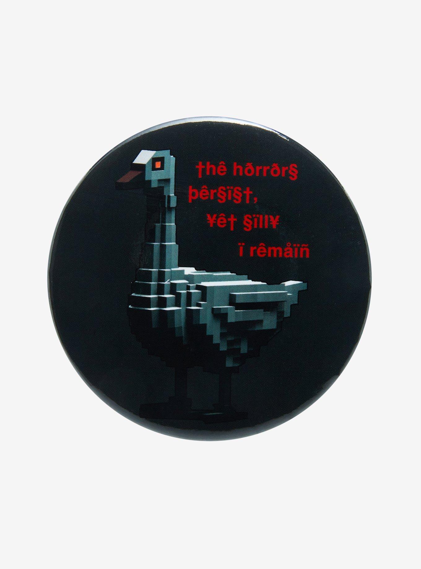 Pixel Goose Horrors 3 Inch Button By Goodie Two Sleeves, , hi-res