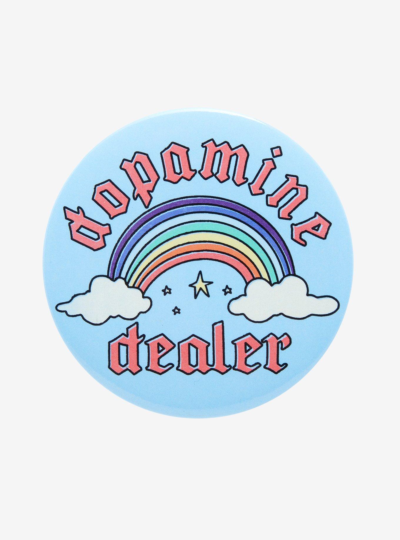 Dopamine Rainbow 3 Inch Button, , hi-res