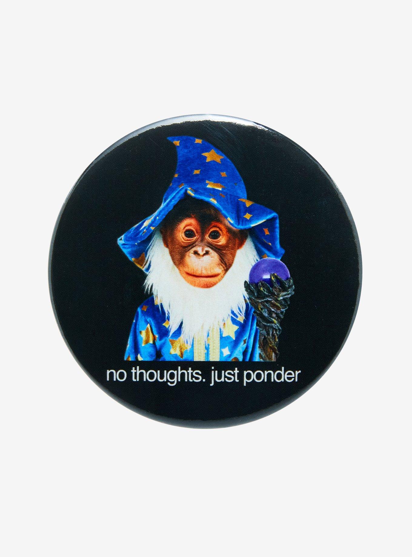 Wizard Monkey 3 Inch Button, , hi-res