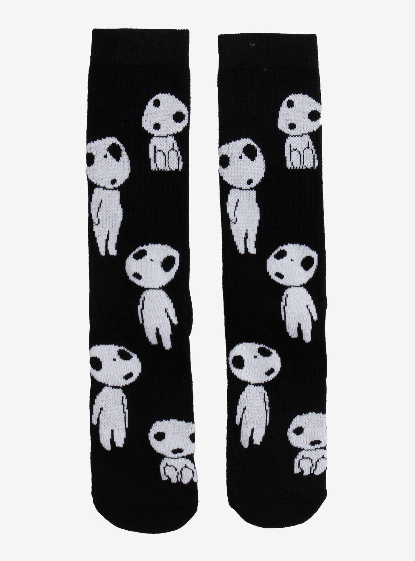 Studio Ghibli® Princess Mononoke Kodama Allover Print Crew Socks - BoxLunch Exclusive, , hi-res