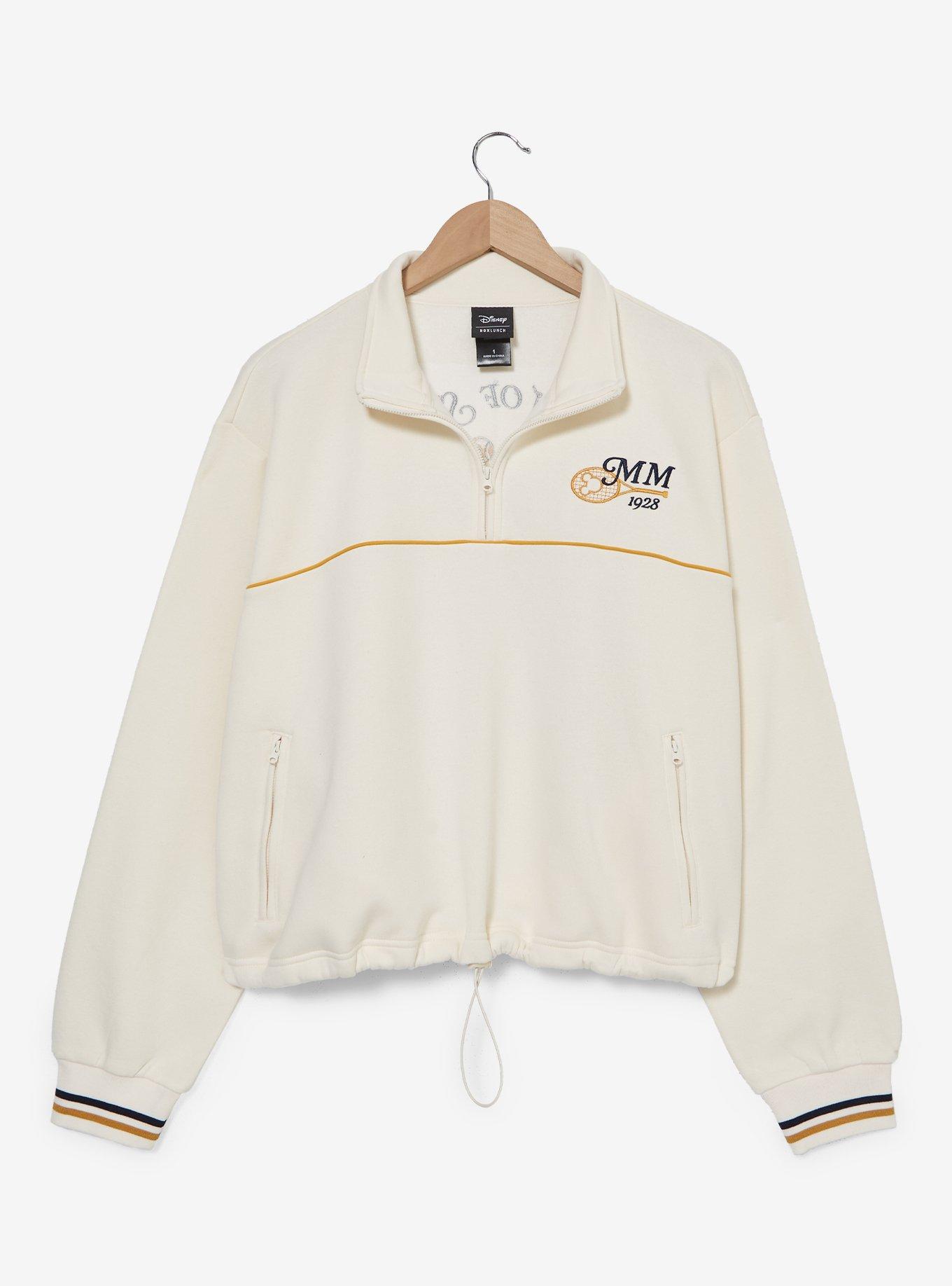 Disney Minnie Mouse Tennis Quarter Zip Women's Plus Size Crewneck — BoxLunch Exclusive, , hi-res