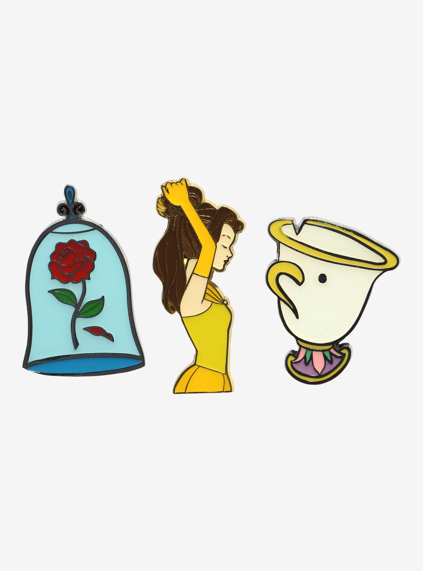 Disney Beauty And The Beast Belle Icons Enamel Pin Set, , hi-res