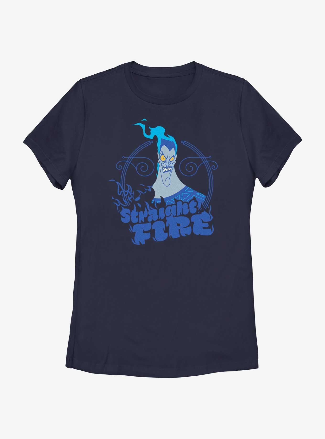Disney Villains Straight Fire Womens T-Shirt, NAVY, hi-res
