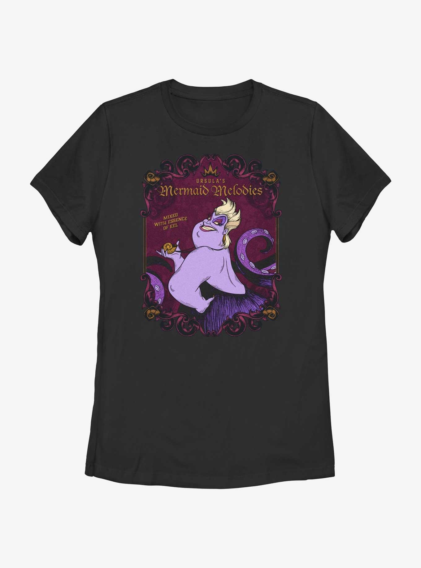 Disney Villains Ursulas Mermaid Melodies Womens T-Shirt, BLACK, hi-res
