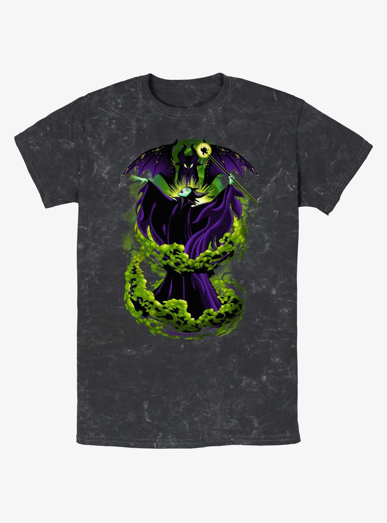 Disney Villains Dis Maleficent Transform Mineral Wash T-Shirt, BLACK, hi-res