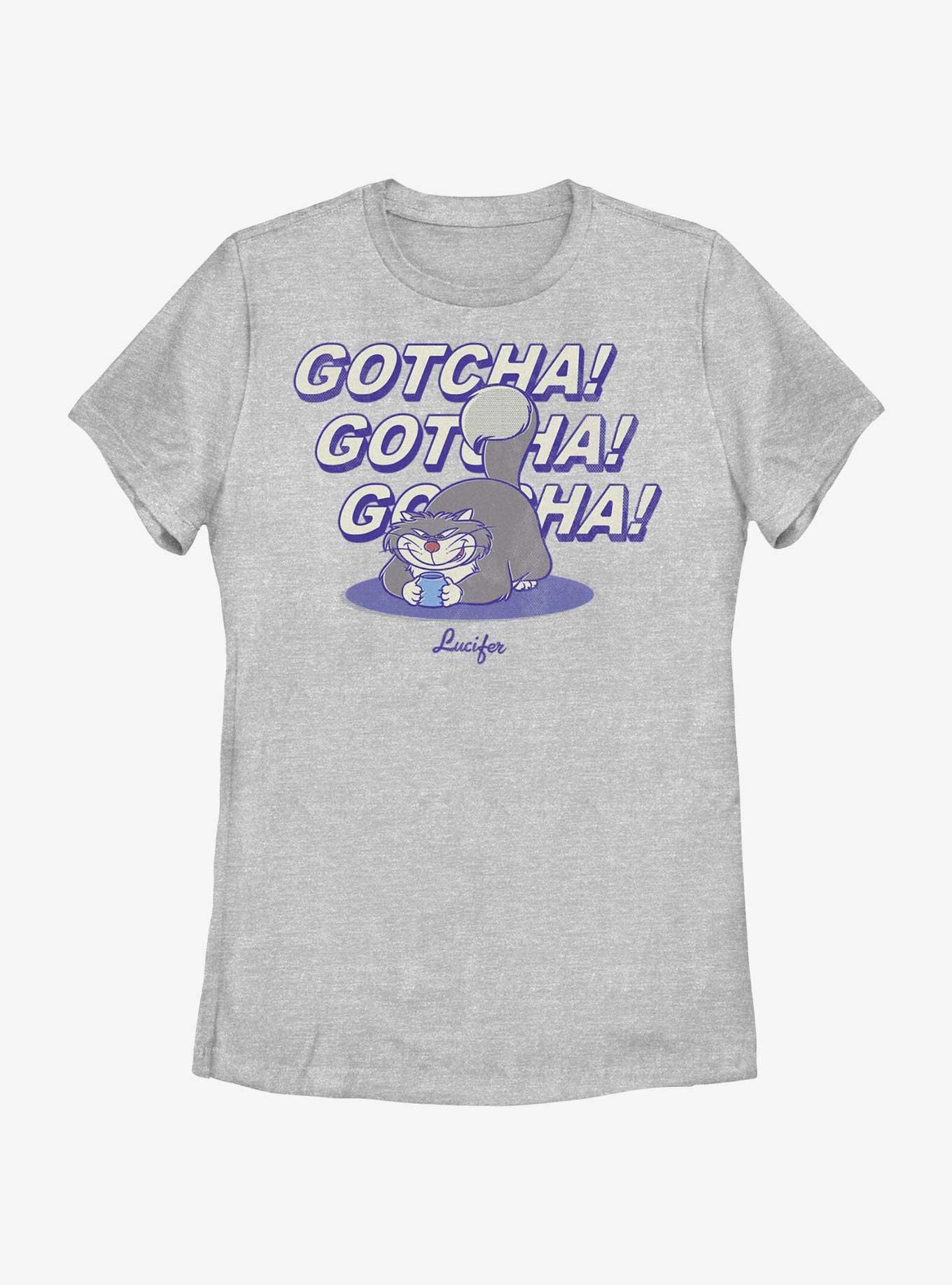 Disney Villains Gotcha Lucifer Cat Womens T-Shirt, ATH HTR, hi-res