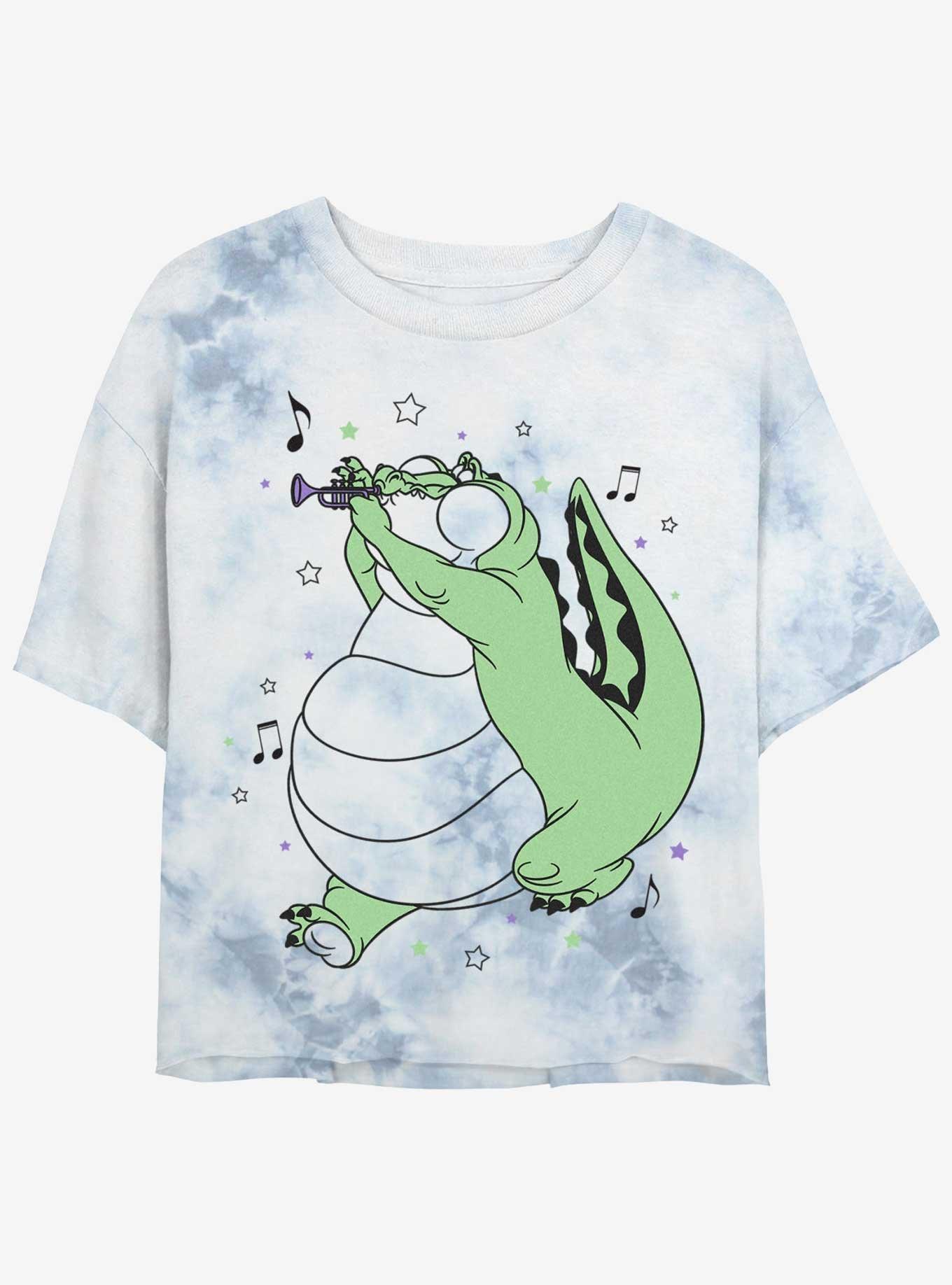 Disney The Princess and the Frog Jazzy Louis Womens Tie-Dye Crop T-Shirt, WHITEBLUE, hi-res