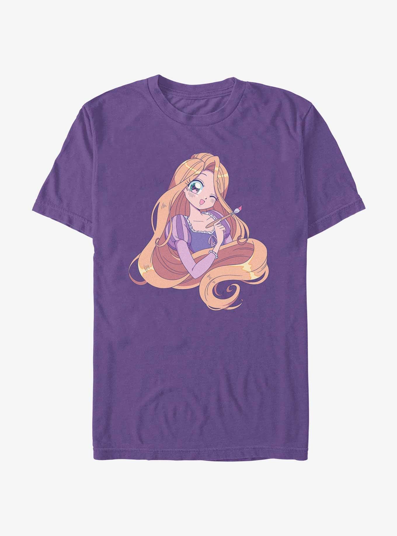 Disney Tangled Cute Rapunzel Manga Version T-Shirt, PURPLE, hi-res