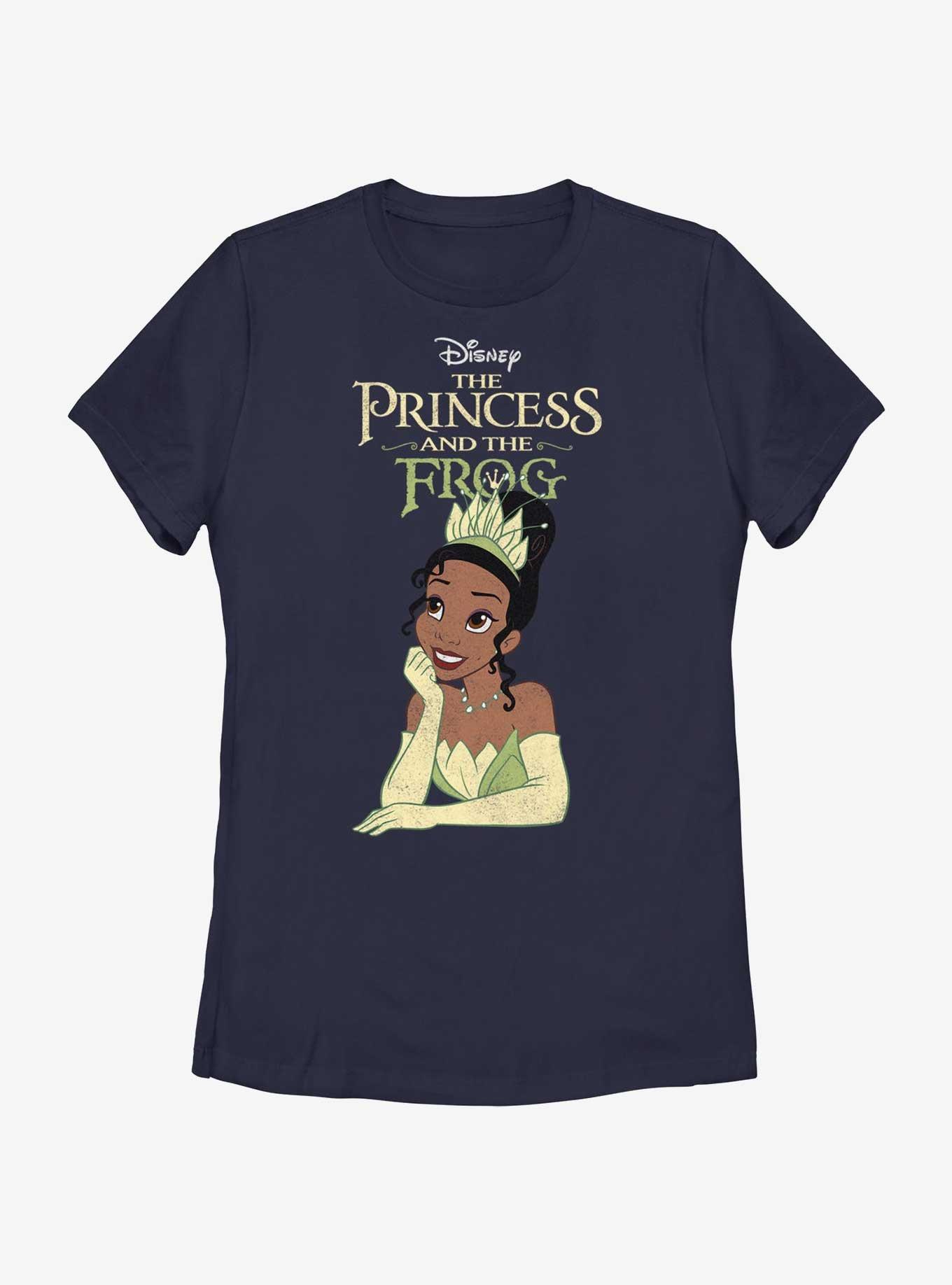 Disney The Princess and the Frog Tiana With Logo Womens T-Shirt, NAVY, hi-res