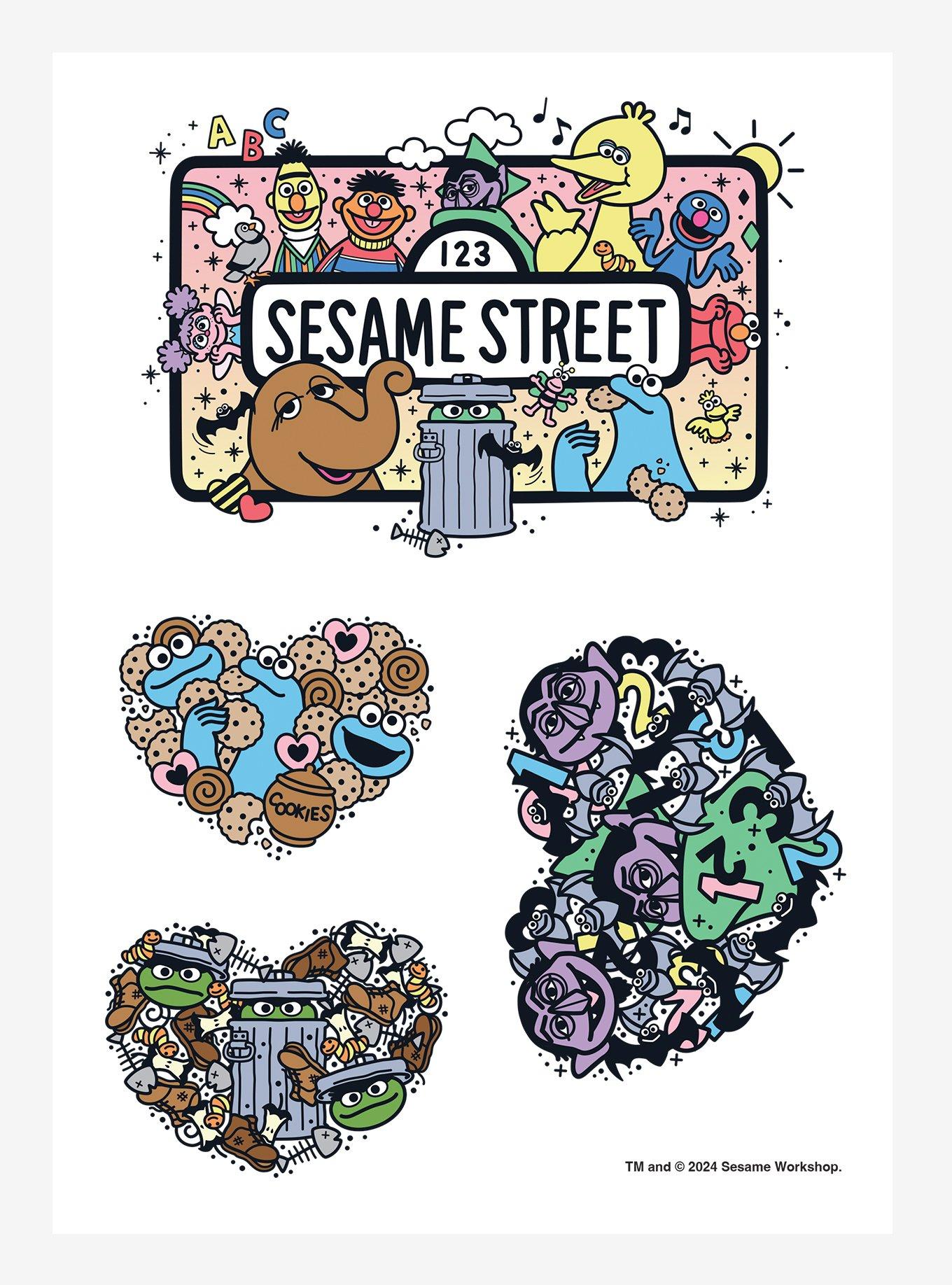 Sesame Street Hearts Sticker Sheet, , hi-res