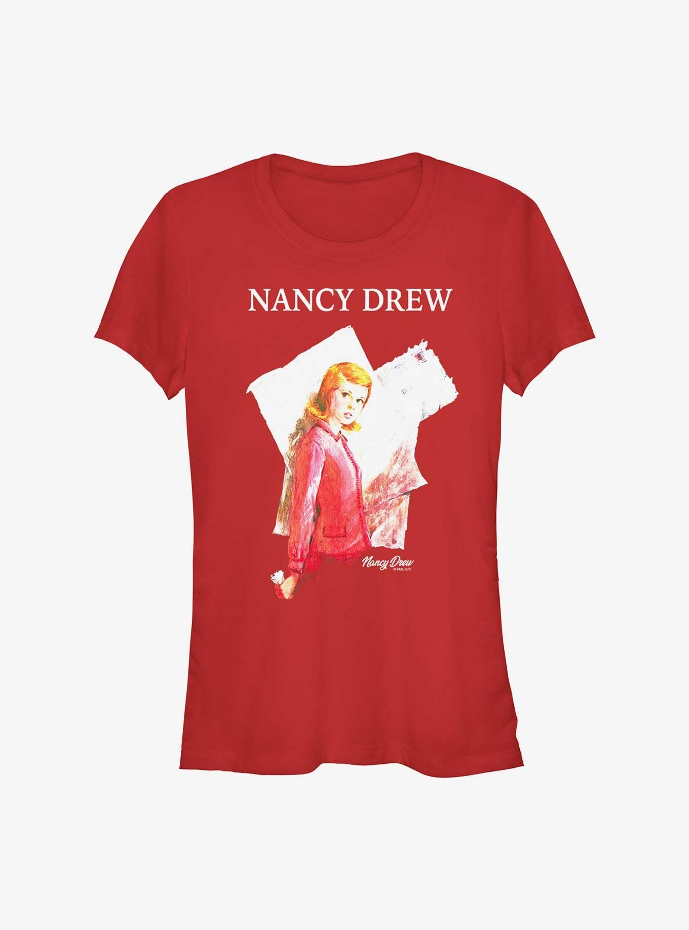 Nancy Drew Mysterious Letter Girls T-Shirt, RED, hi-res