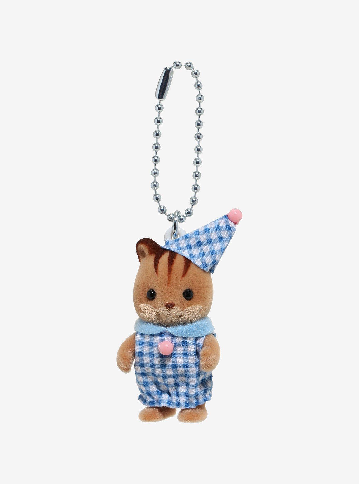 Calico Critters Bedtime Walnut Squirrel Baby Keychain, , hi-res