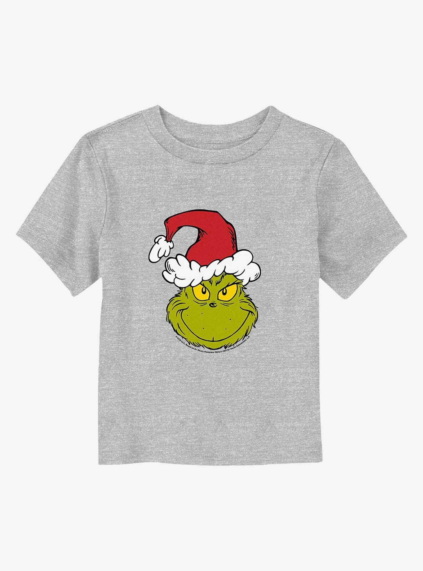 Dr Seuss Grinch Santa Head Toddler T-Shirt, , hi-res