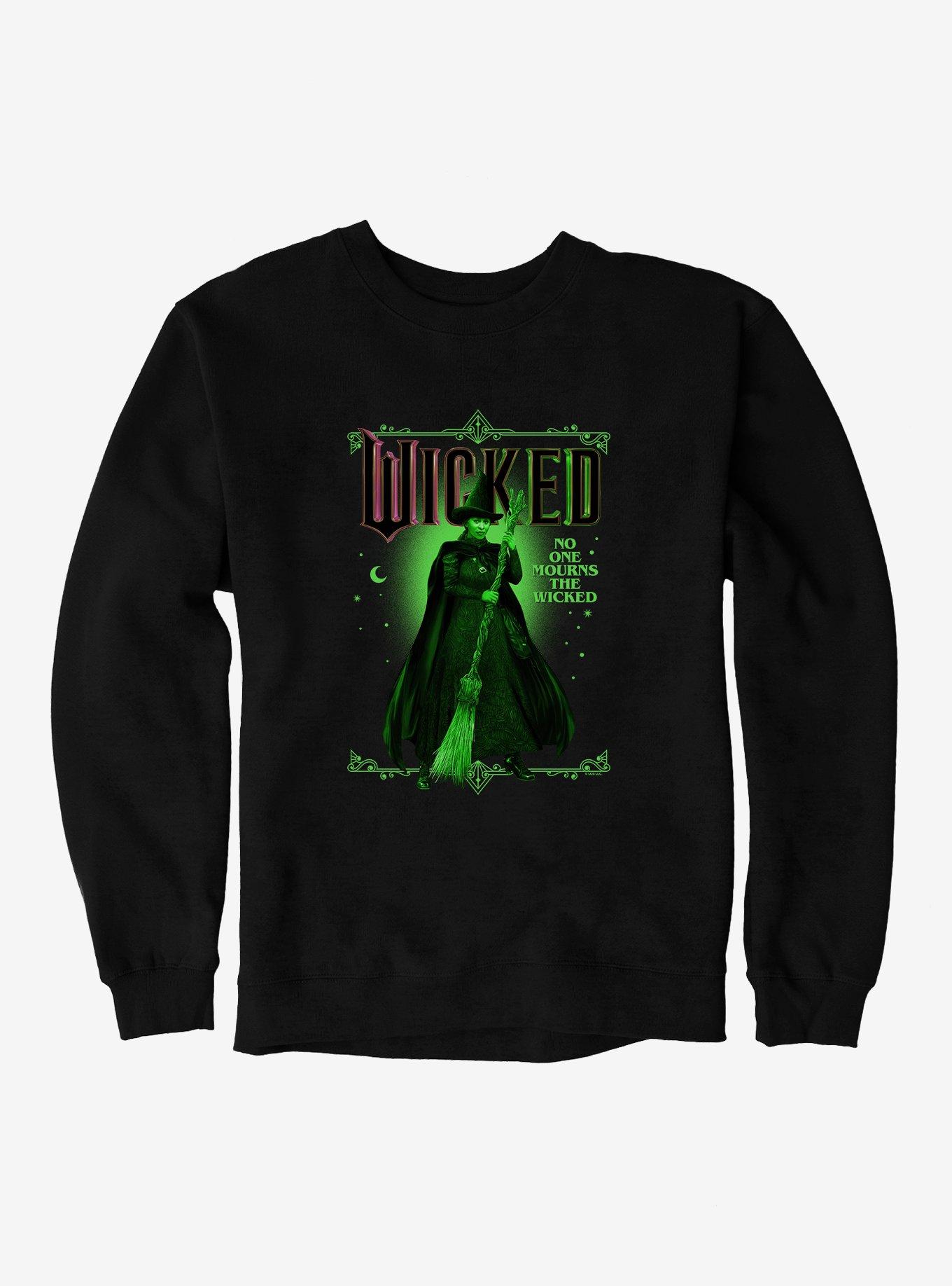 Wicked Elphaba No One Mourns The Wicked Sweatshirt, BLACK, hi-res