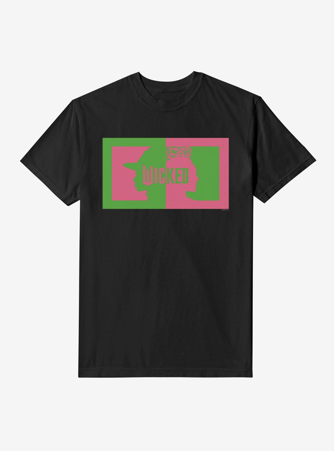Wicked Split Title Elphaba & Glinda Garment Dye T-Shirt, , hi-res