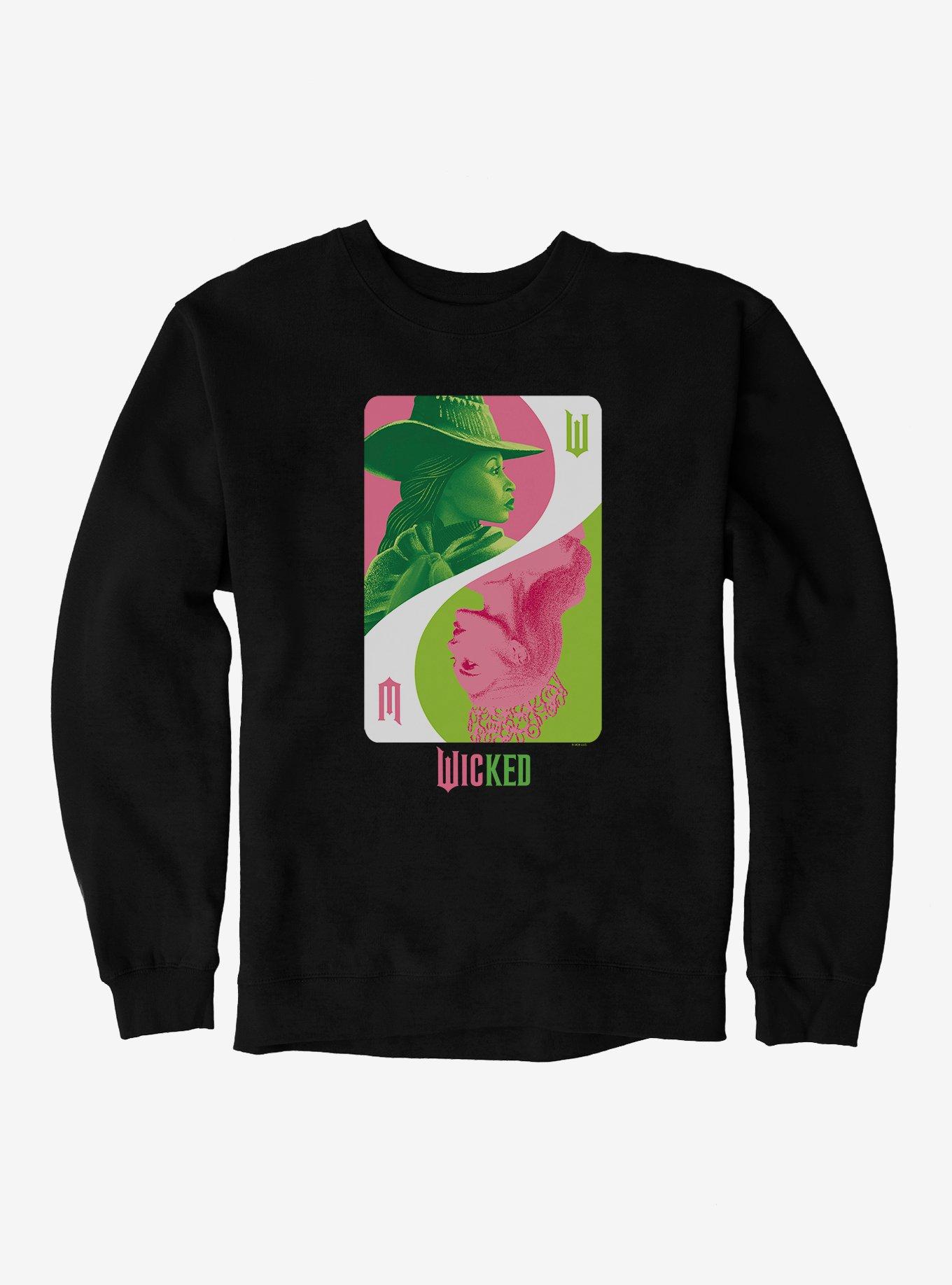 Wicked Playing Card Elphaba & Glinda Sweatshirt, , hi-res