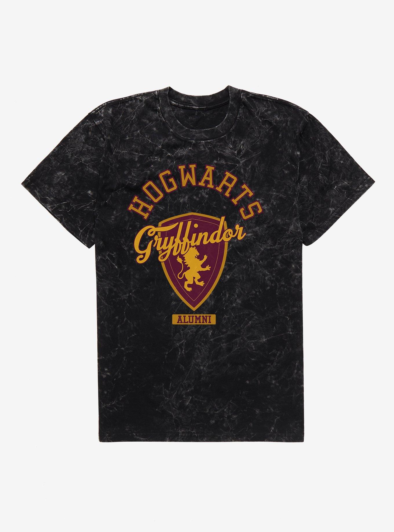 Harry Potter Hogwarts Gryffindor Alumni Mineral Wash T-Shirt, BLACK MINERAL WASH, hi-res