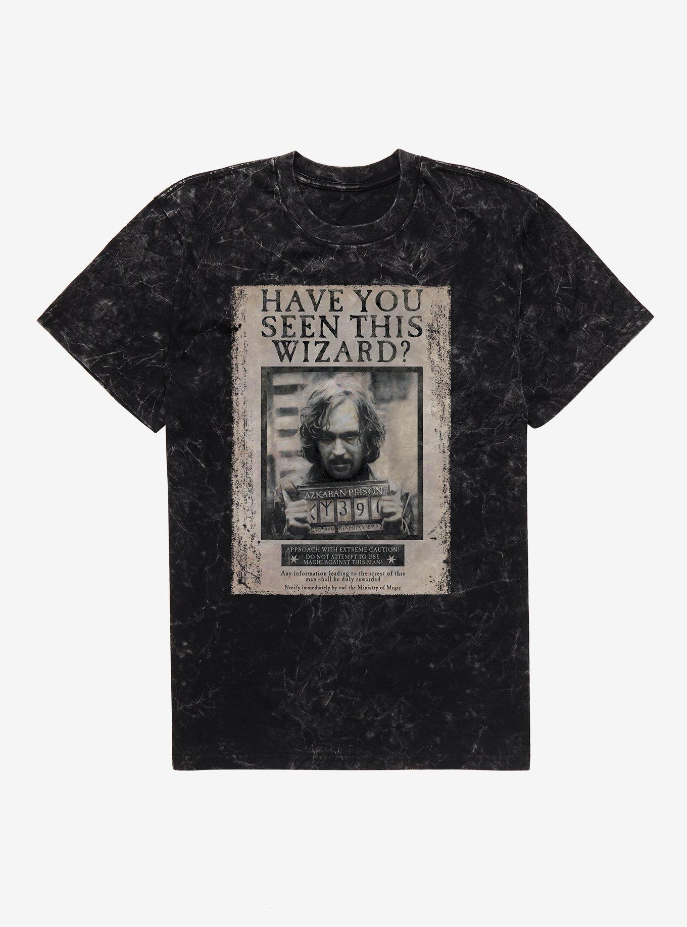 Harry Potter Sirius Black Wanted Poster Mineral Wash T-Shirt, BLACK MINERAL WASH, hi-res