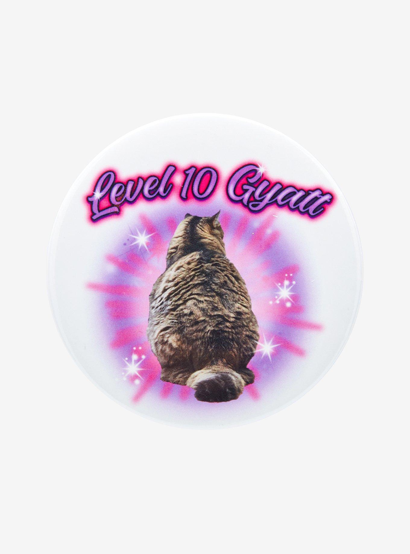 Level 10 Gyatt Cat 3 Inch Button 