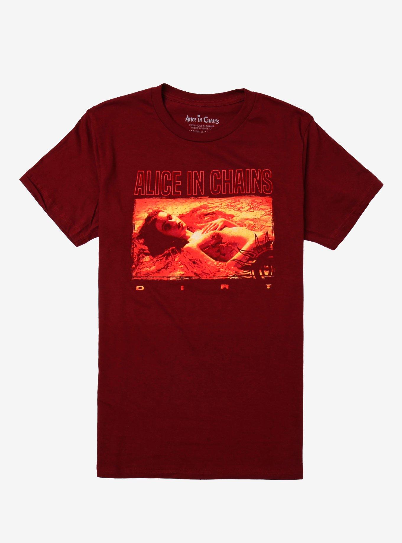 Alice In Chains Dirt Burgundy Relaxed Fit Girls T-Shirt, , hi-res