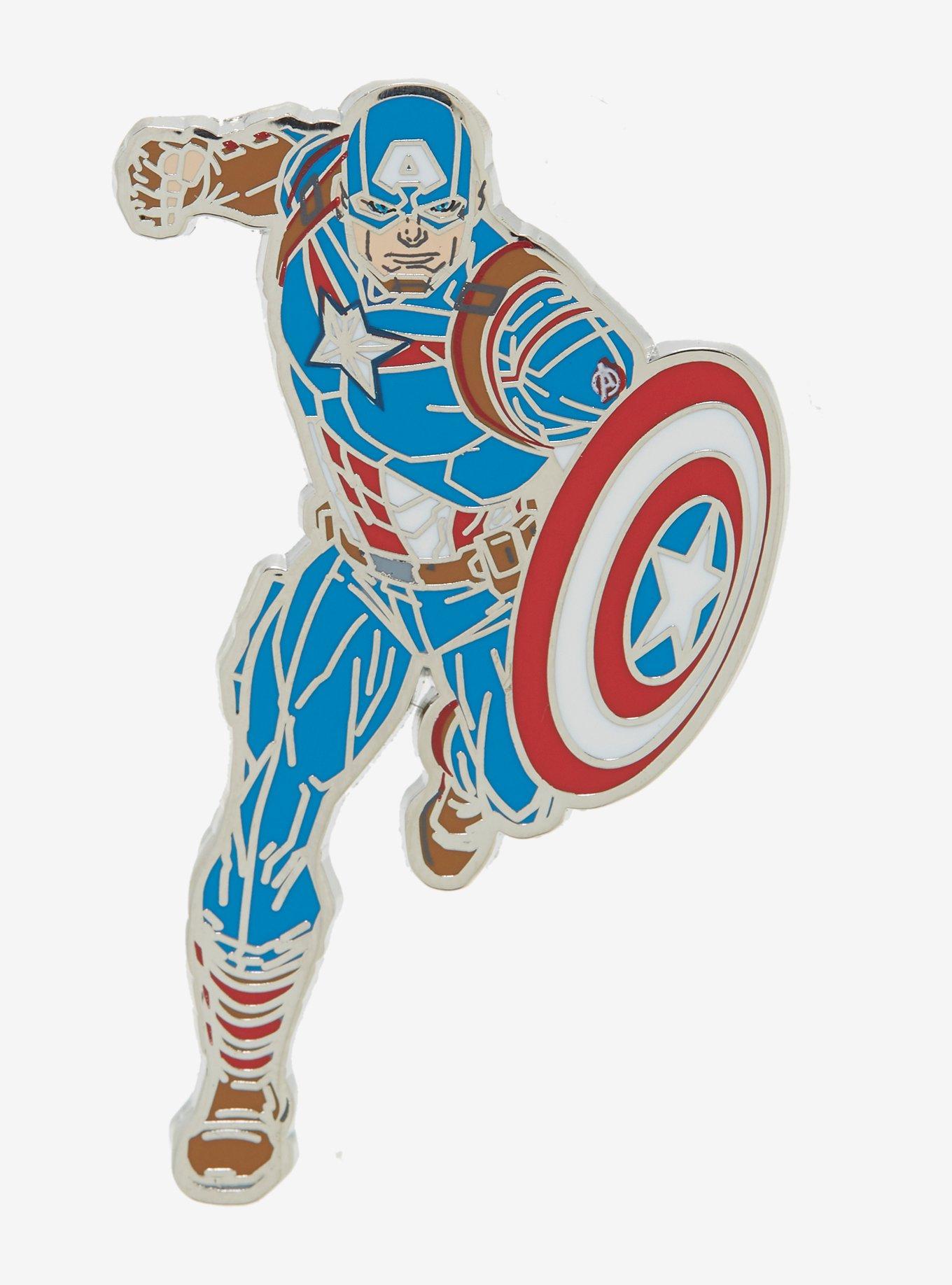 Marvel Avengers Captain America Enamel Pin, , hi-res