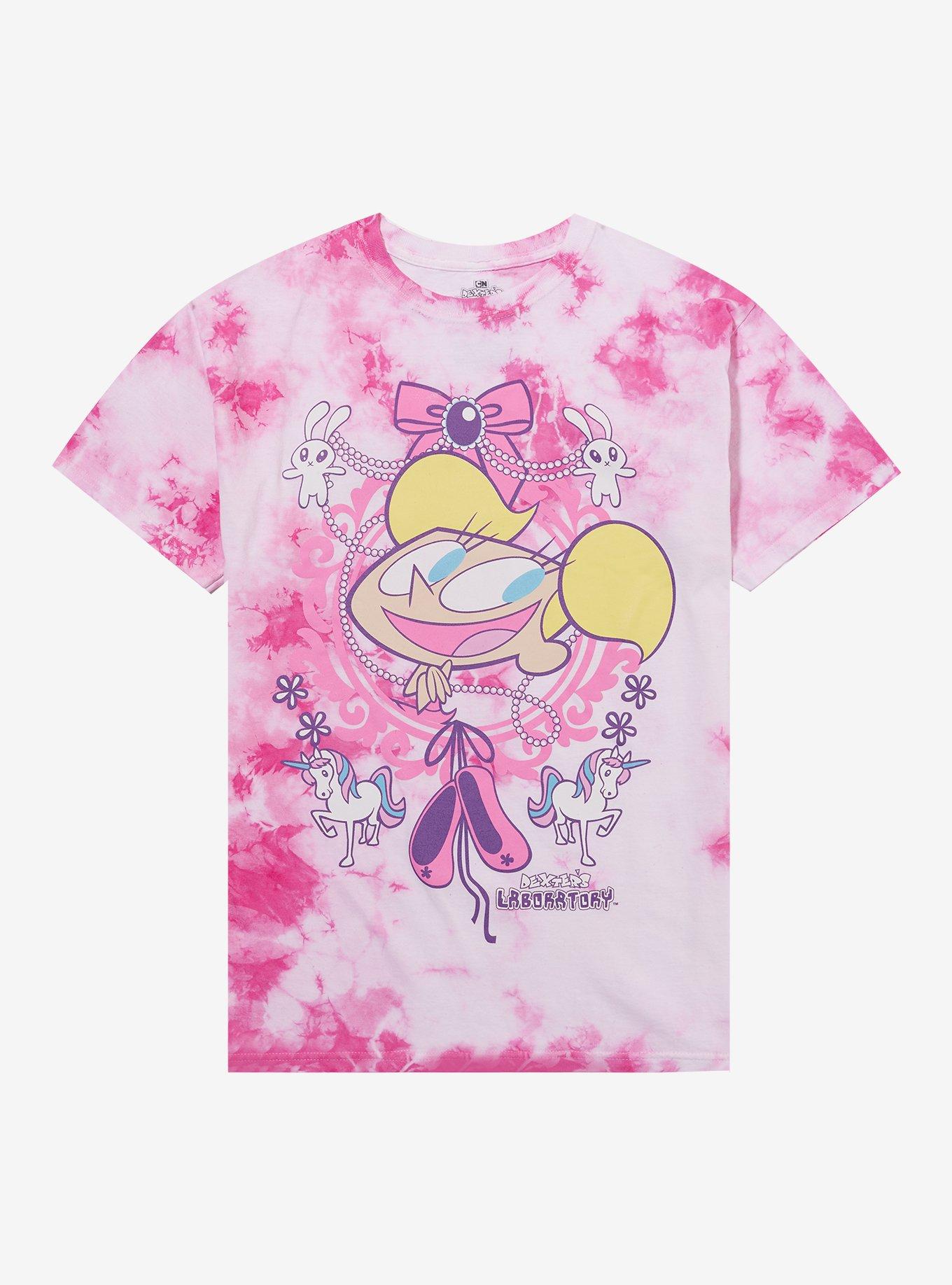 Dexter's Laboratory Dee Dee Pink Tie-Dye Girls T-Shirt, , hi-res