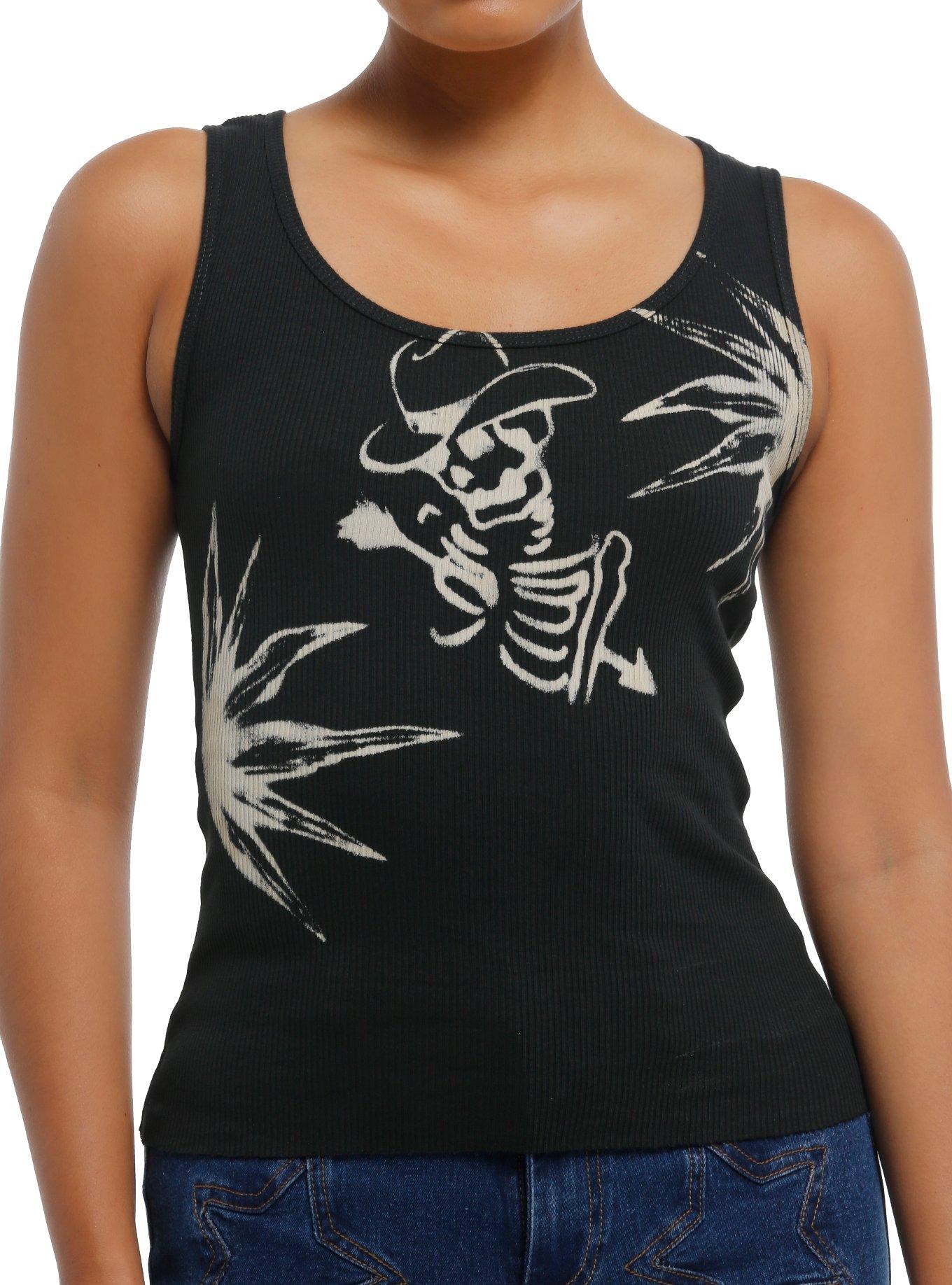 Social Collision Cowboy Skeleton Girls Tank Top, , hi-res