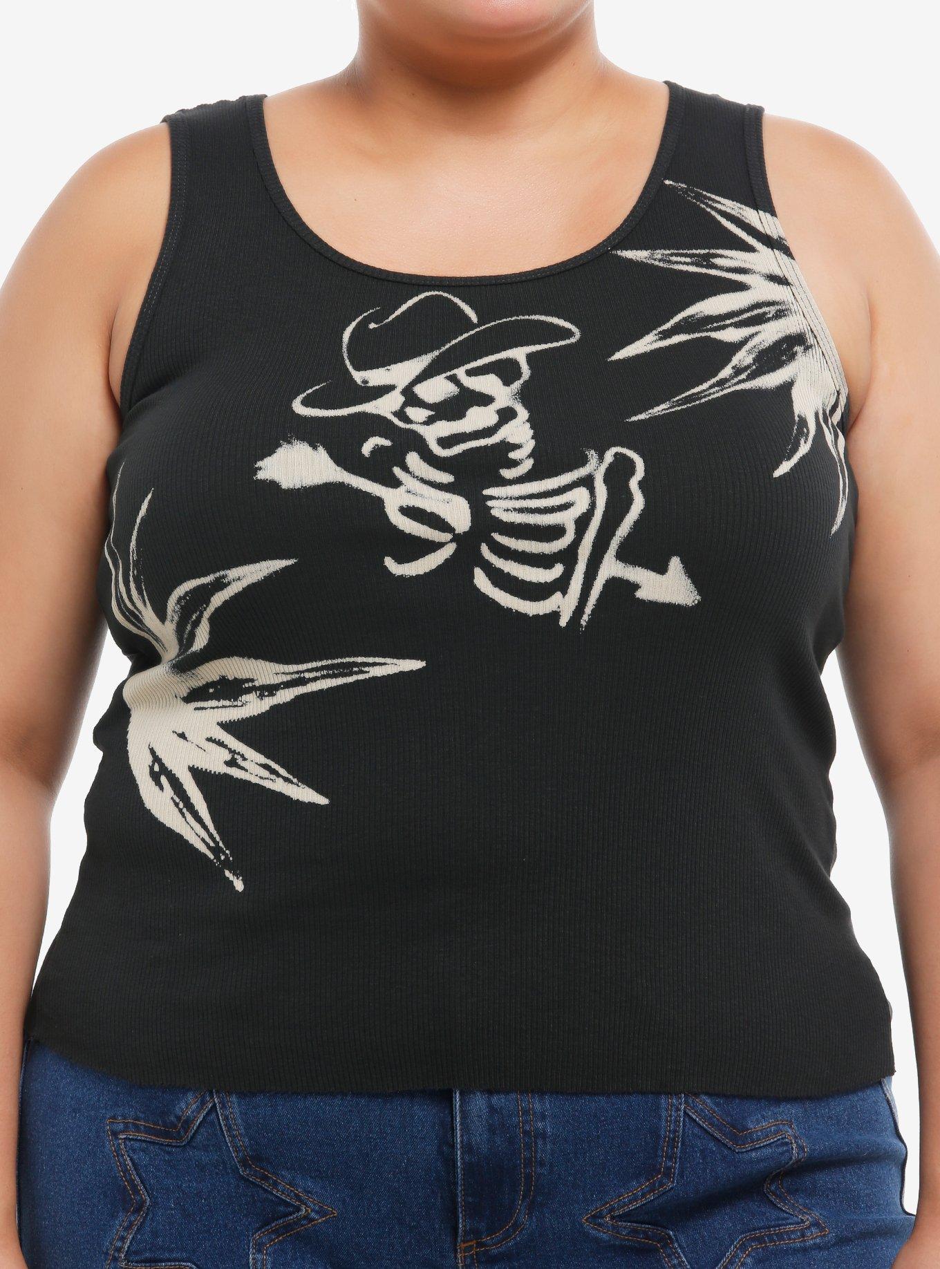 Social Collision Cowboy Skeleton Girls Tank Top Plus Size