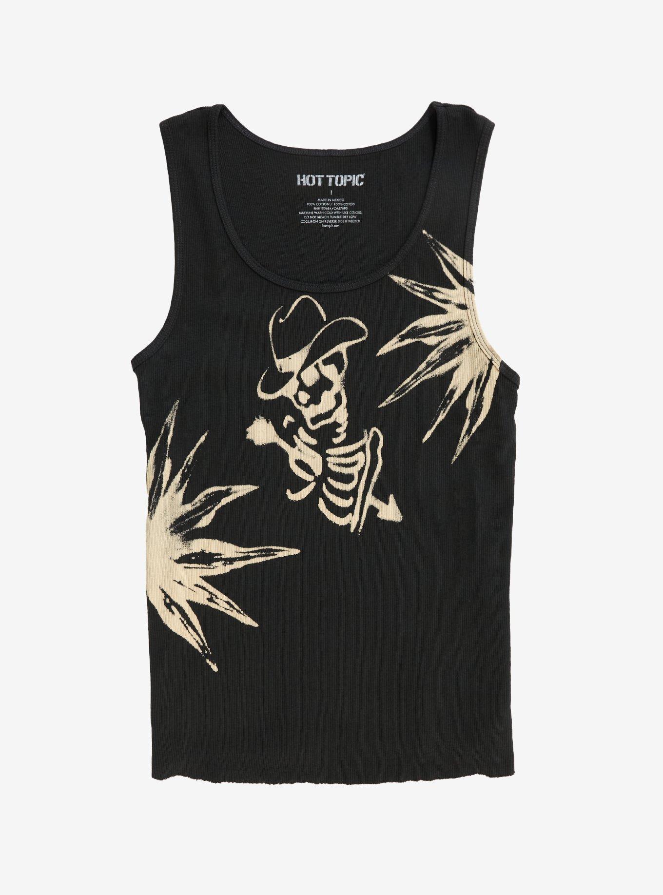 Social Collision Cowboy Skeleton Girls Tank Top Plus Size, , hi-res