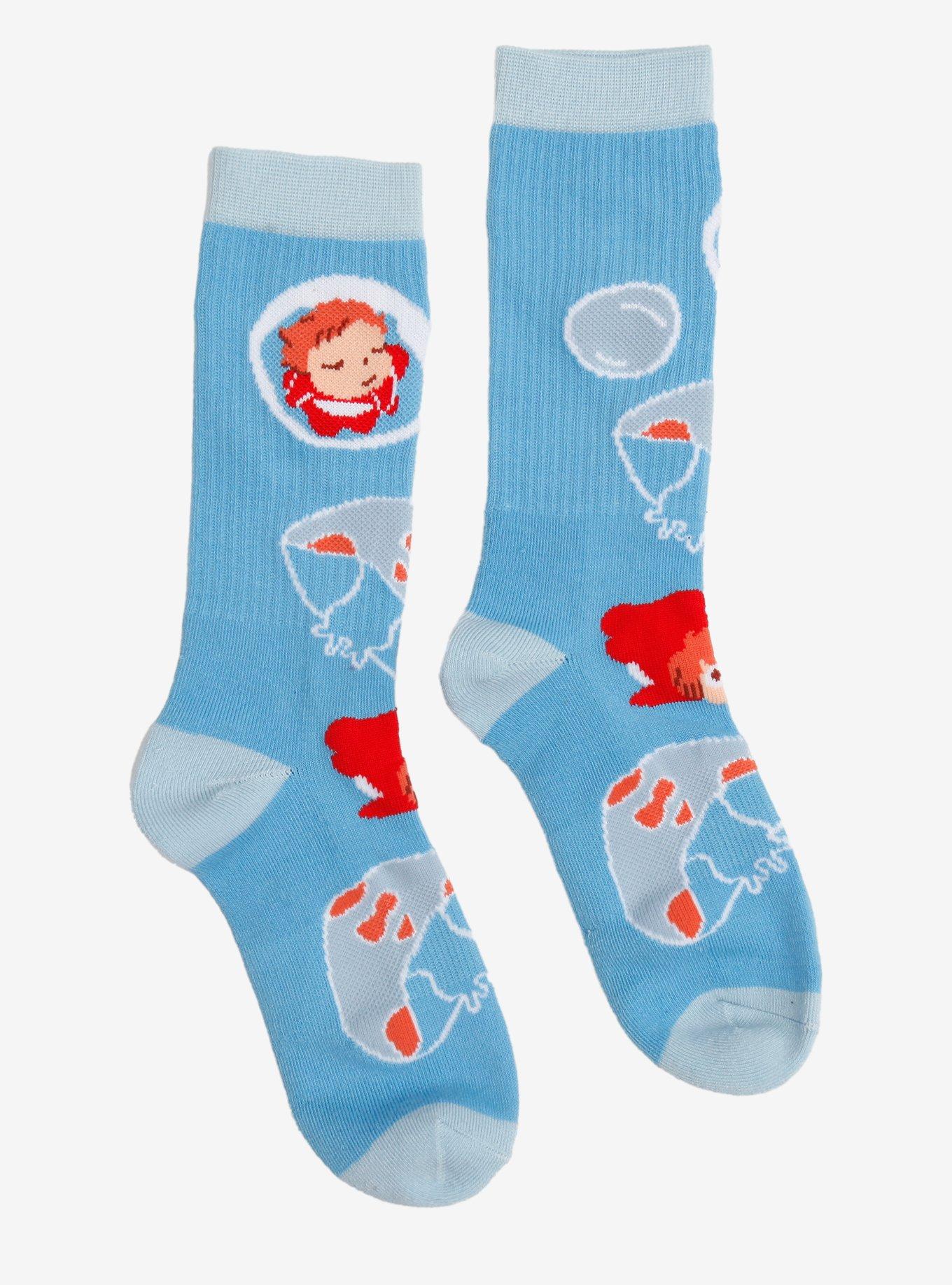 Studio Ghibli® Ponyo Bubble Crew Socks — BoxLunch Exclusive, , hi-res