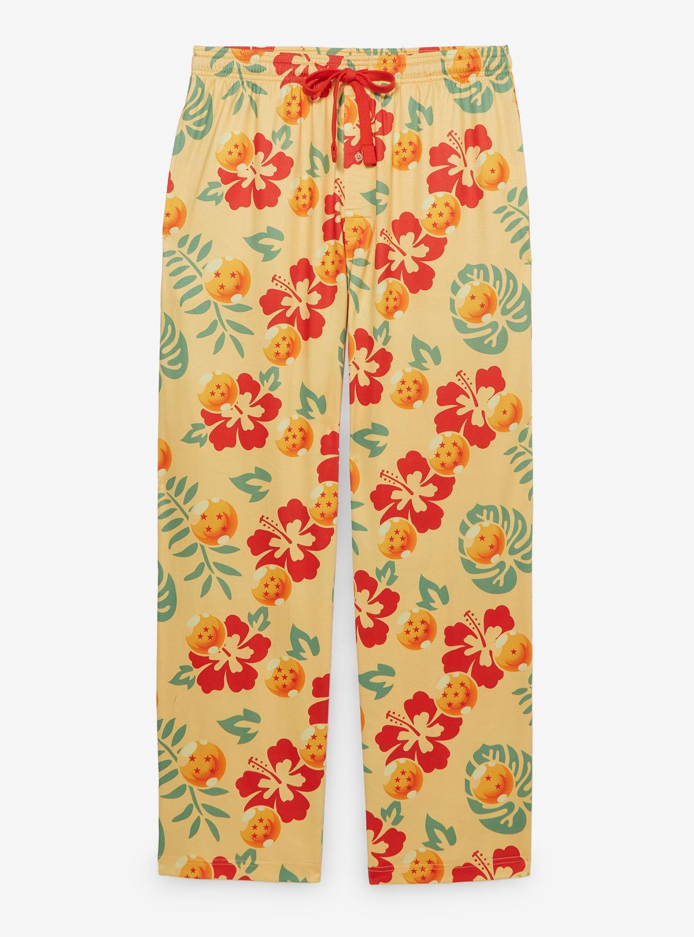 Dragon Ball Z Floral Dragon Balls Allover Print Sleep Pants - BoxLunch Exclusive, , hi-res