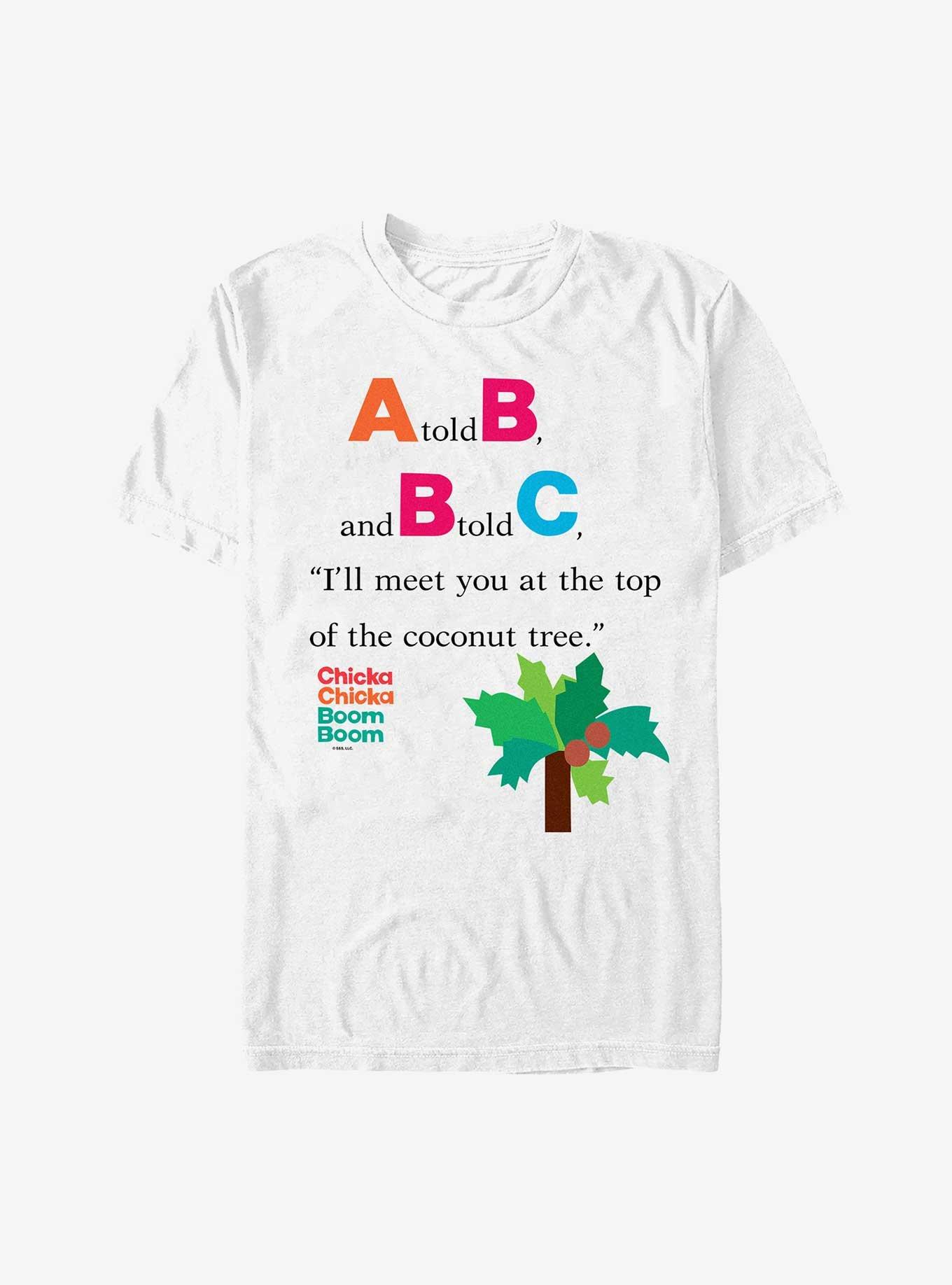 Chicka Chicka Boom Boom Meet At The Coconut Tree T-Shirt, WHITE, hi-res