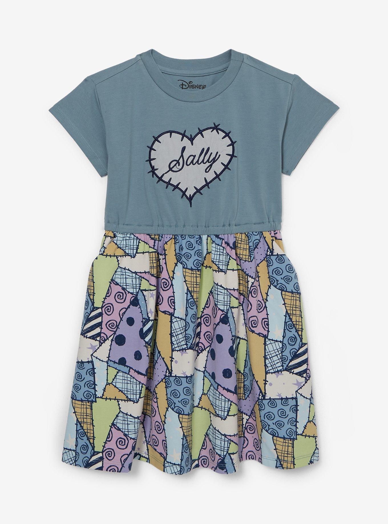 Disney The Nightmare Before Christmas Sally Patchwork Toddler T-Shirt Dress - BoxLunch Exclusive, , hi-res