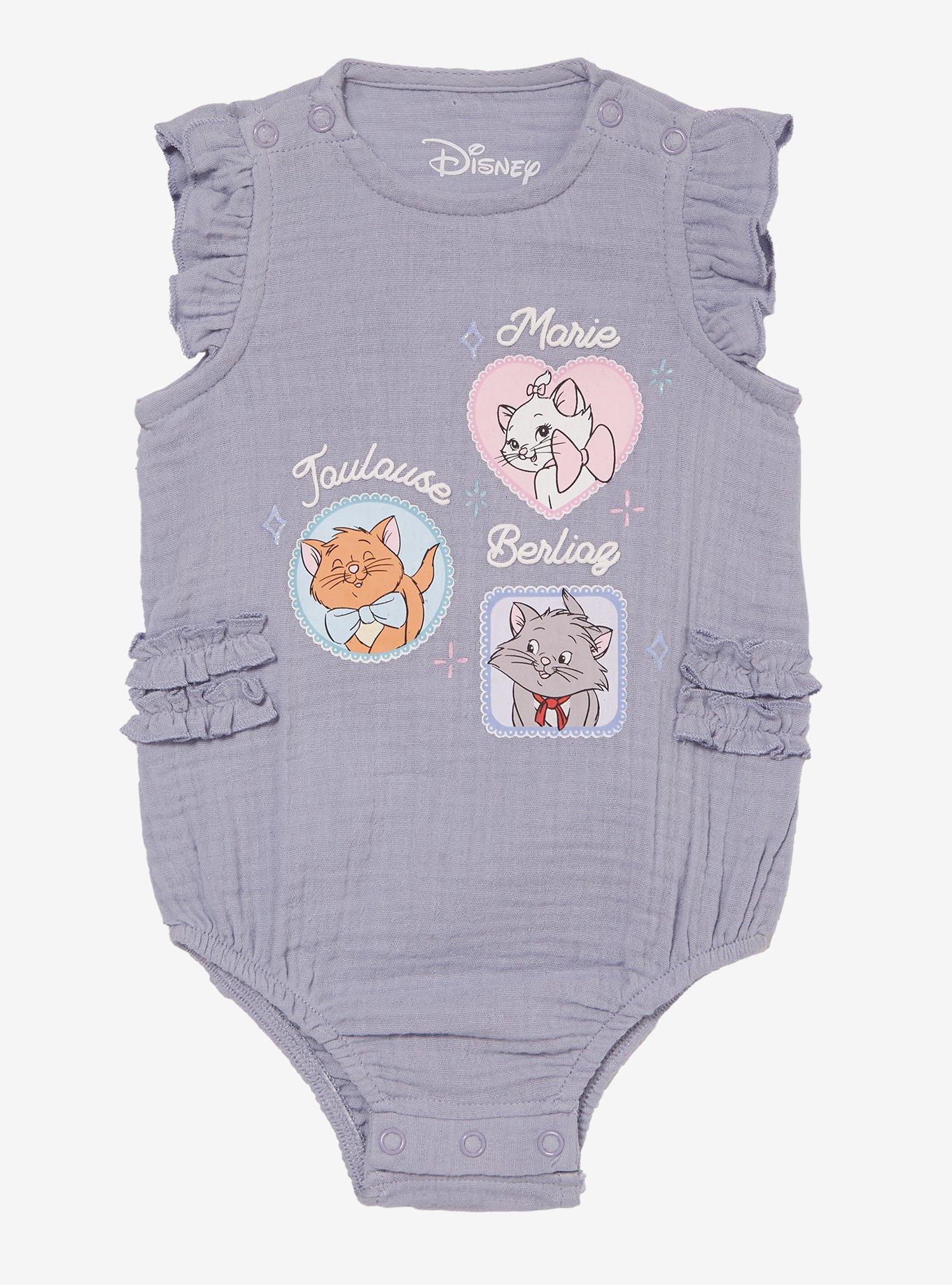 Disney The Aristocats Kittens Ruffled Infant One-Piece — BoxLunch Exclusive, , hi-res