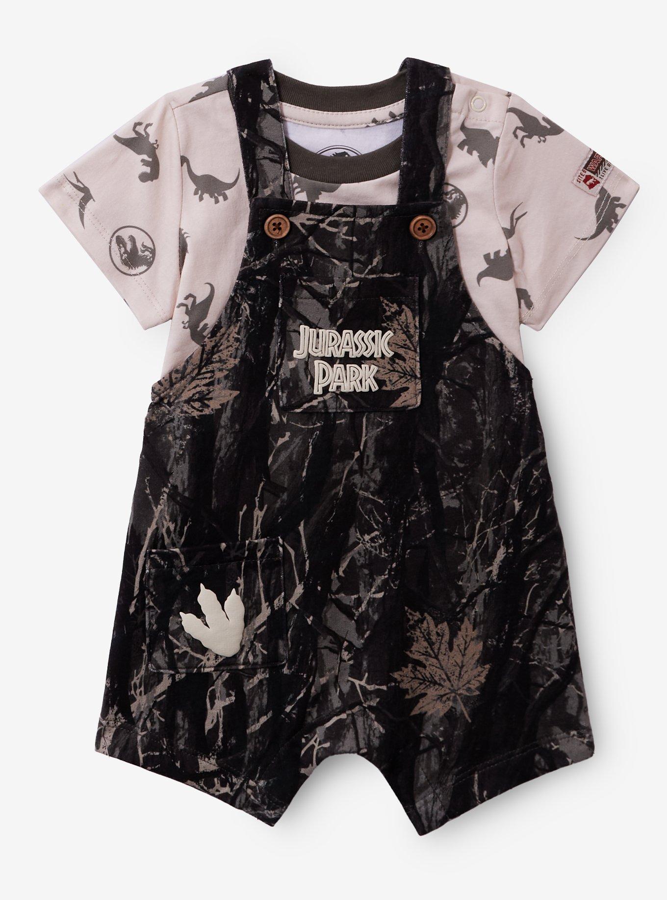 Jurassic Park Camo Infant T-Shirt and Overall Set — BoxLunch Exclusive, , hi-res