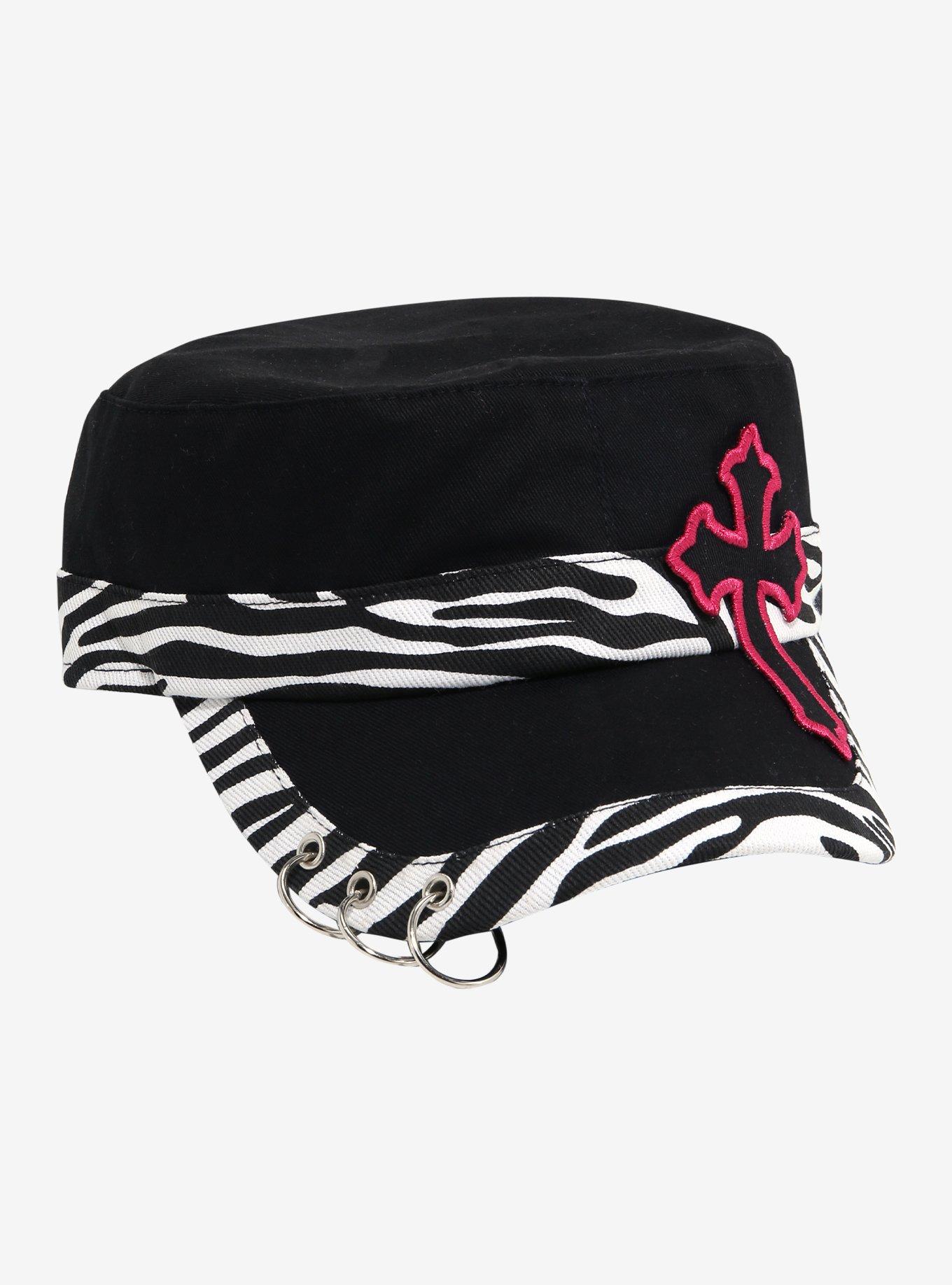 Zebra Cross Pierced Cadet Hat, , hi-res