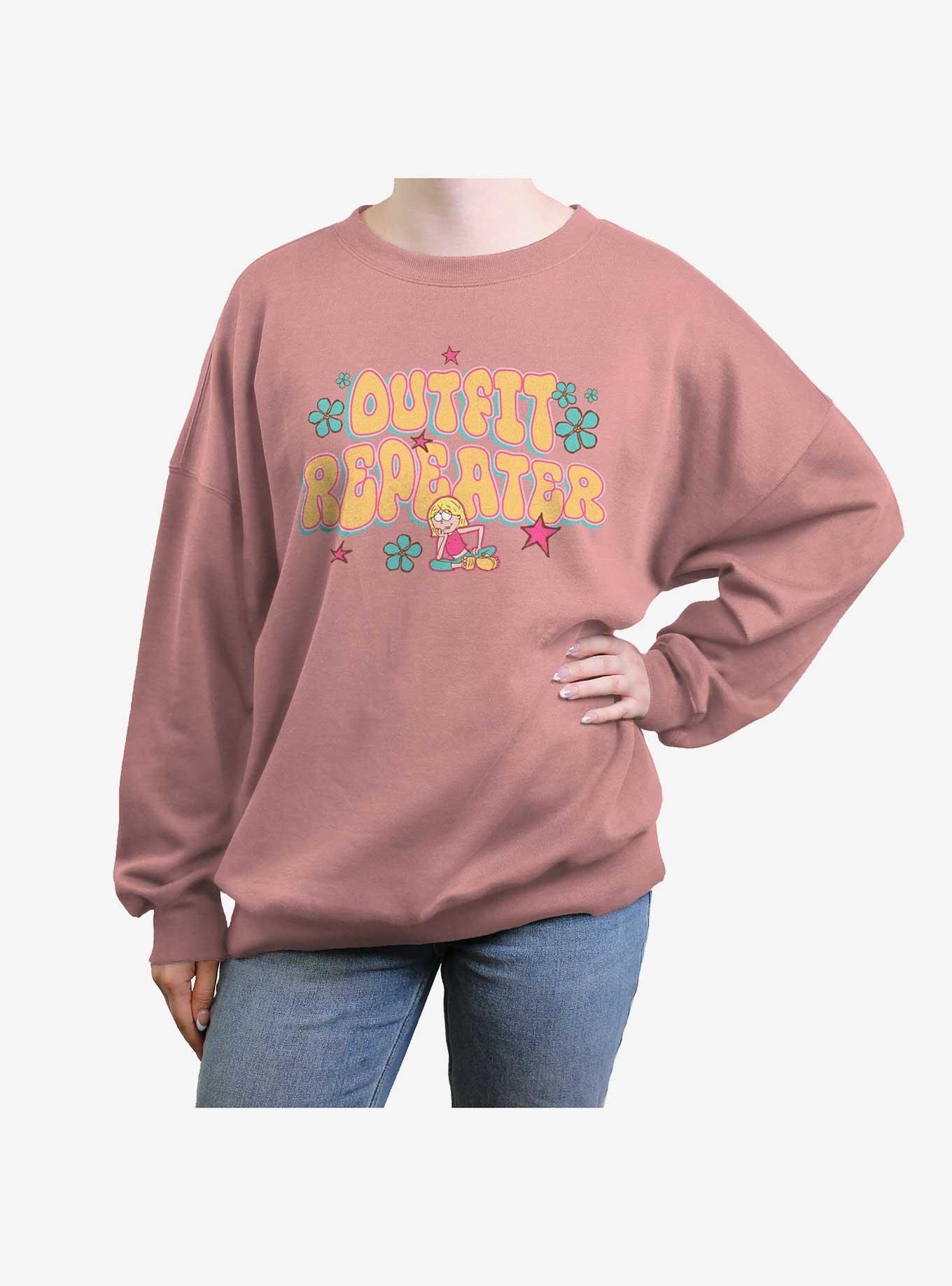 Disney Lizzie McGuire Outfit Repeater Womens Oversized Sweatshirt, DESERTPNK, hi-res