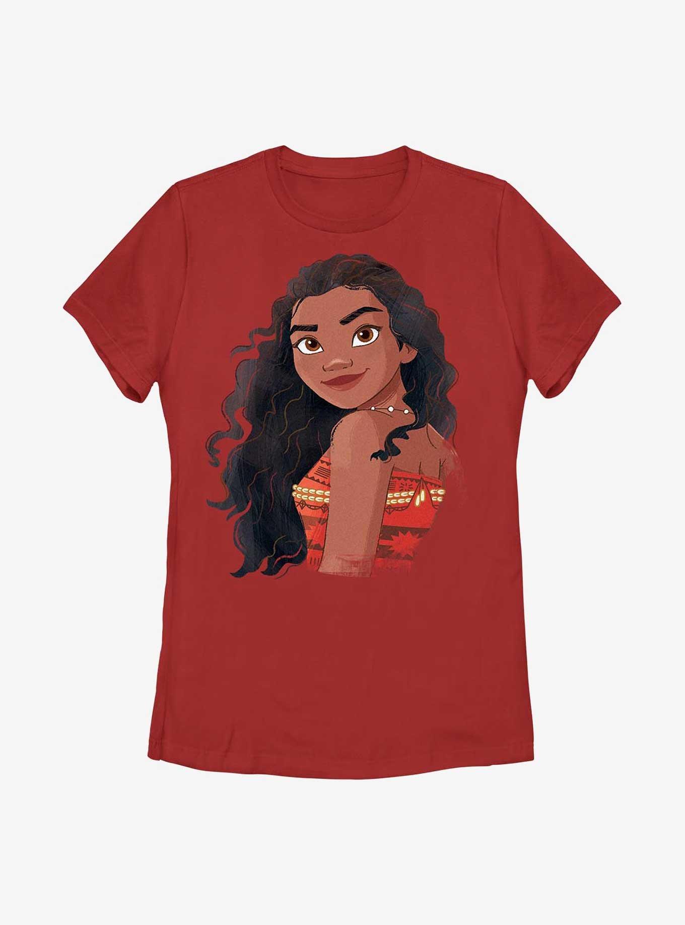Disney Moana Face Womens T-Shirt, RED, hi-res