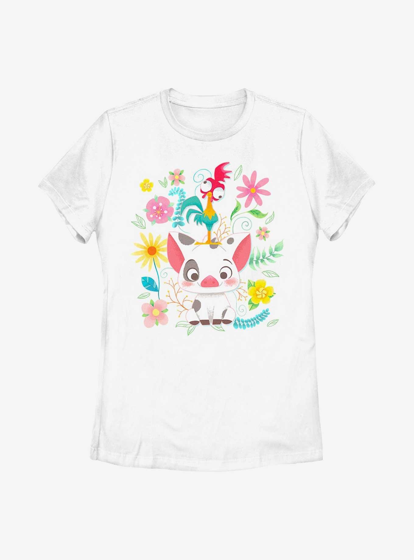 Disney Moana Floral Scatter Womens T-Shirt, , hi-res