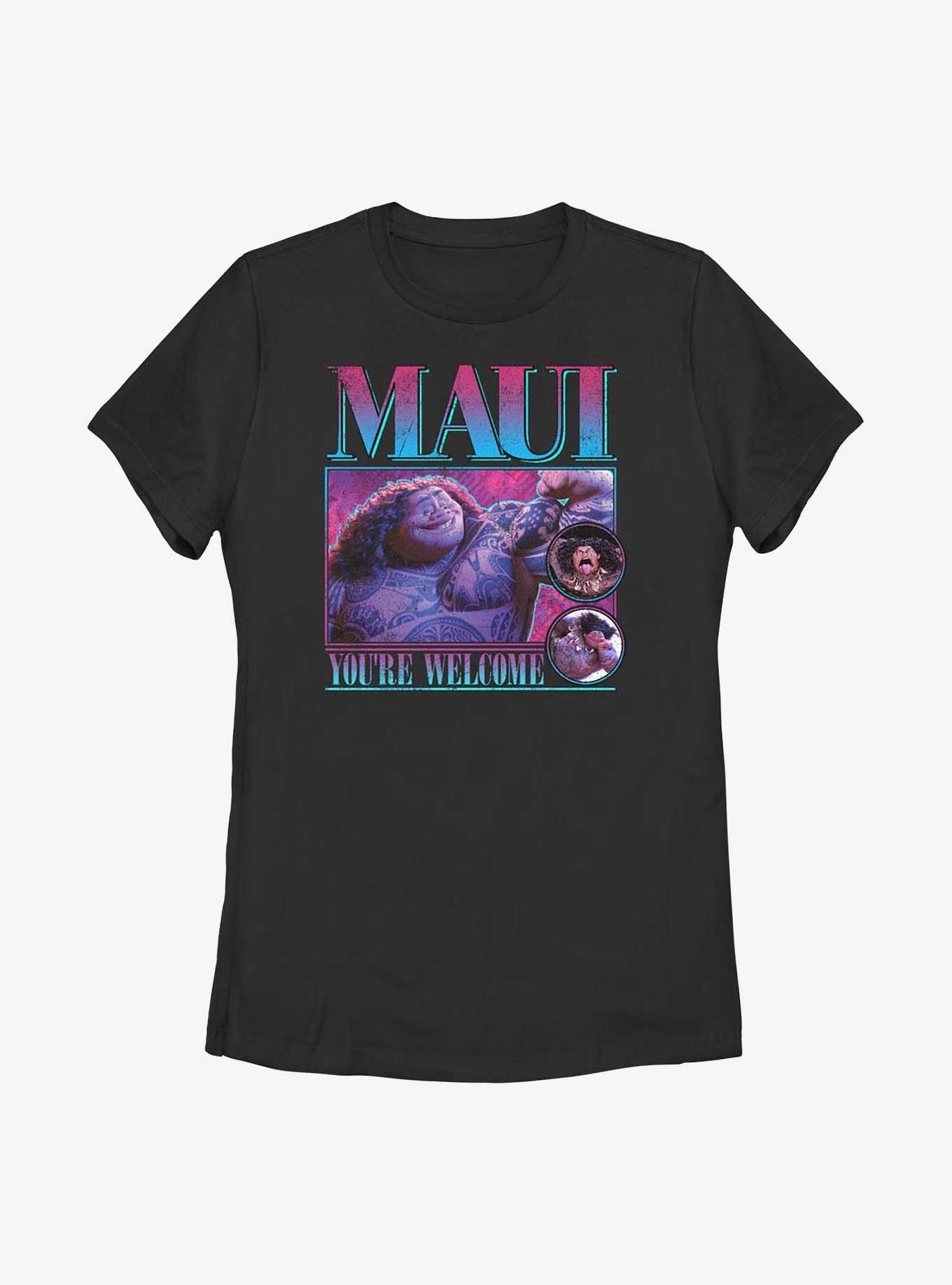 Disney Moana Y2K Maui Womens T-Shirt, BLACK, hi-res