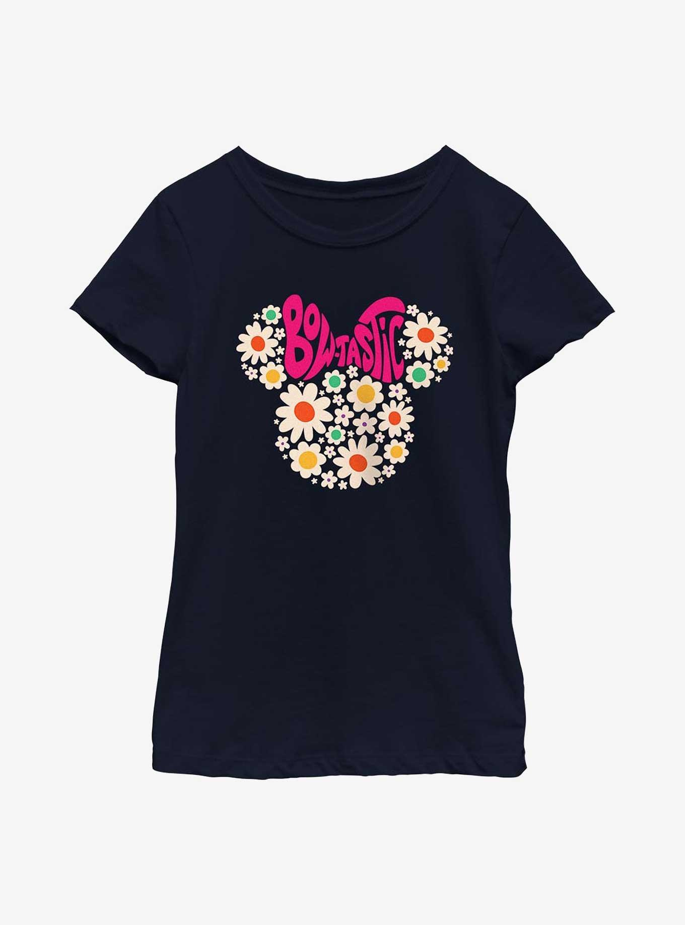 Disney Minnie Mouse Bowtastic Youth Girls T-Shirt, NAVY, hi-res