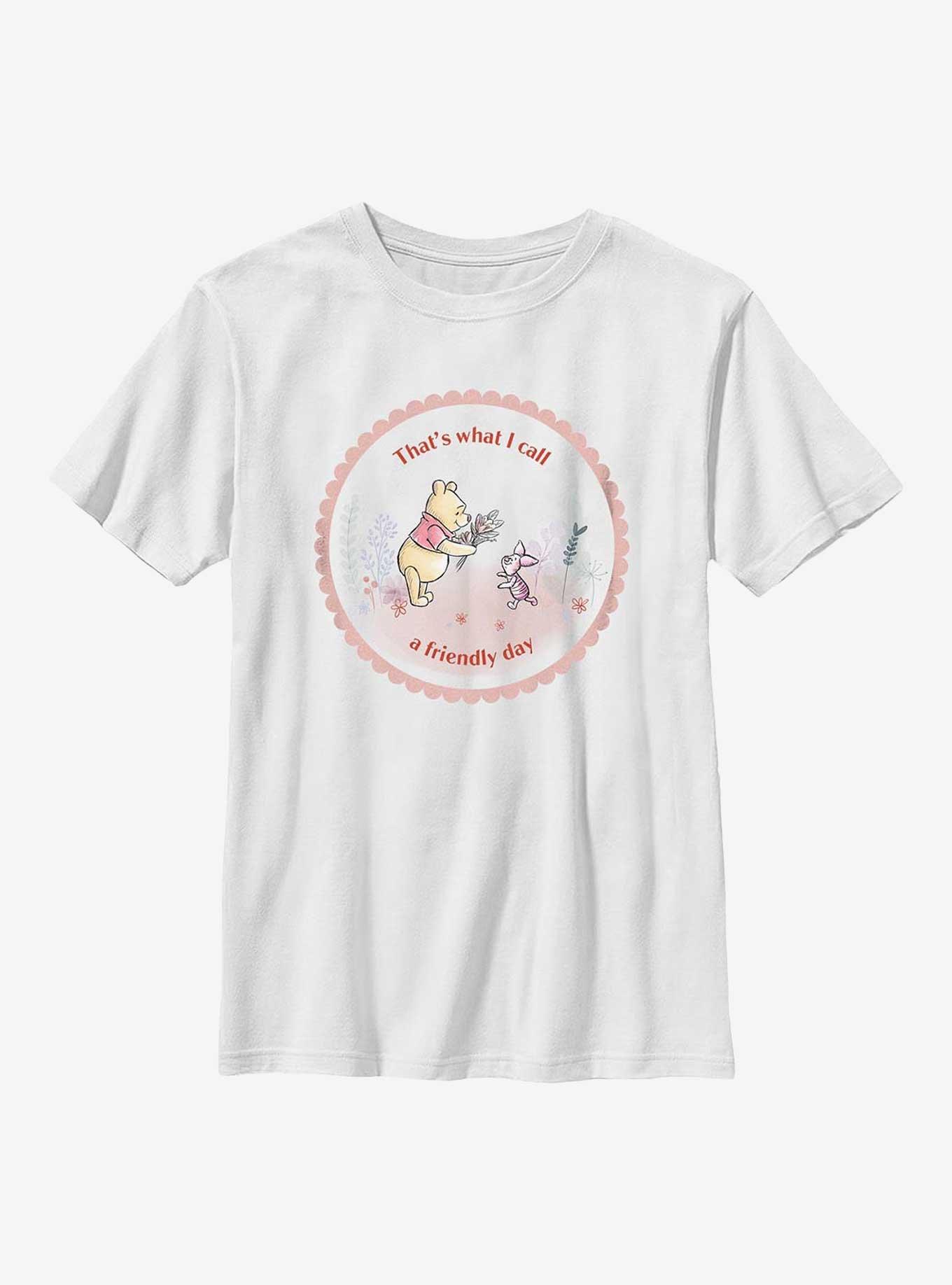 Disney Winnie The Pooh A Friendly Day Youth T-Shirt, , hi-res